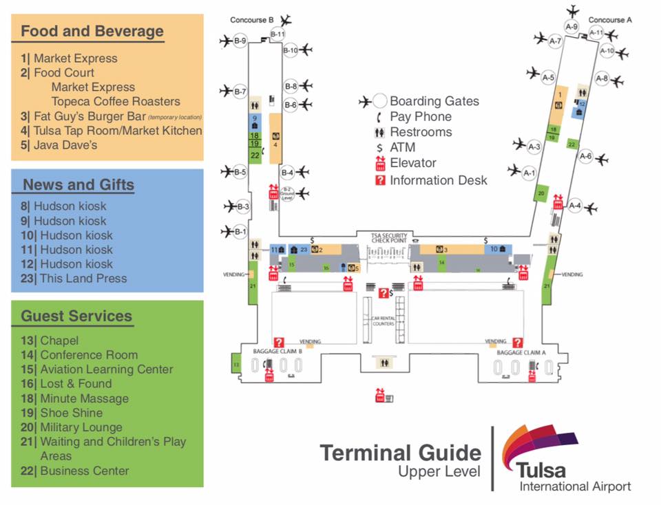 Tulsa Airport Map